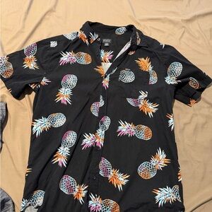 Matix Black Tropical Pineapple Men's Shirt